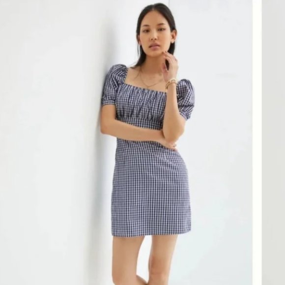 Anthropologie Forever That Girl Gathered Puff Sleeve Mini Dress - Picture 1 of 10